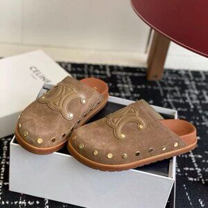CELINE Stylish Studded Clogs